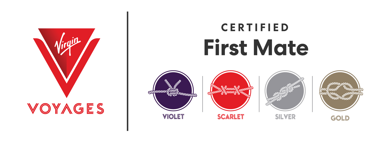 Certified Virgin Voyages First Mate credential with Seacademy Gold status